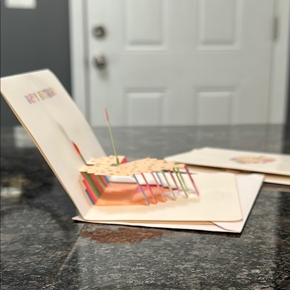 2 Colorful Birthday Pop-Up Cards Set of 2 Pop Up Heart Shaped Cake Card NWT - Picture 5 of 9